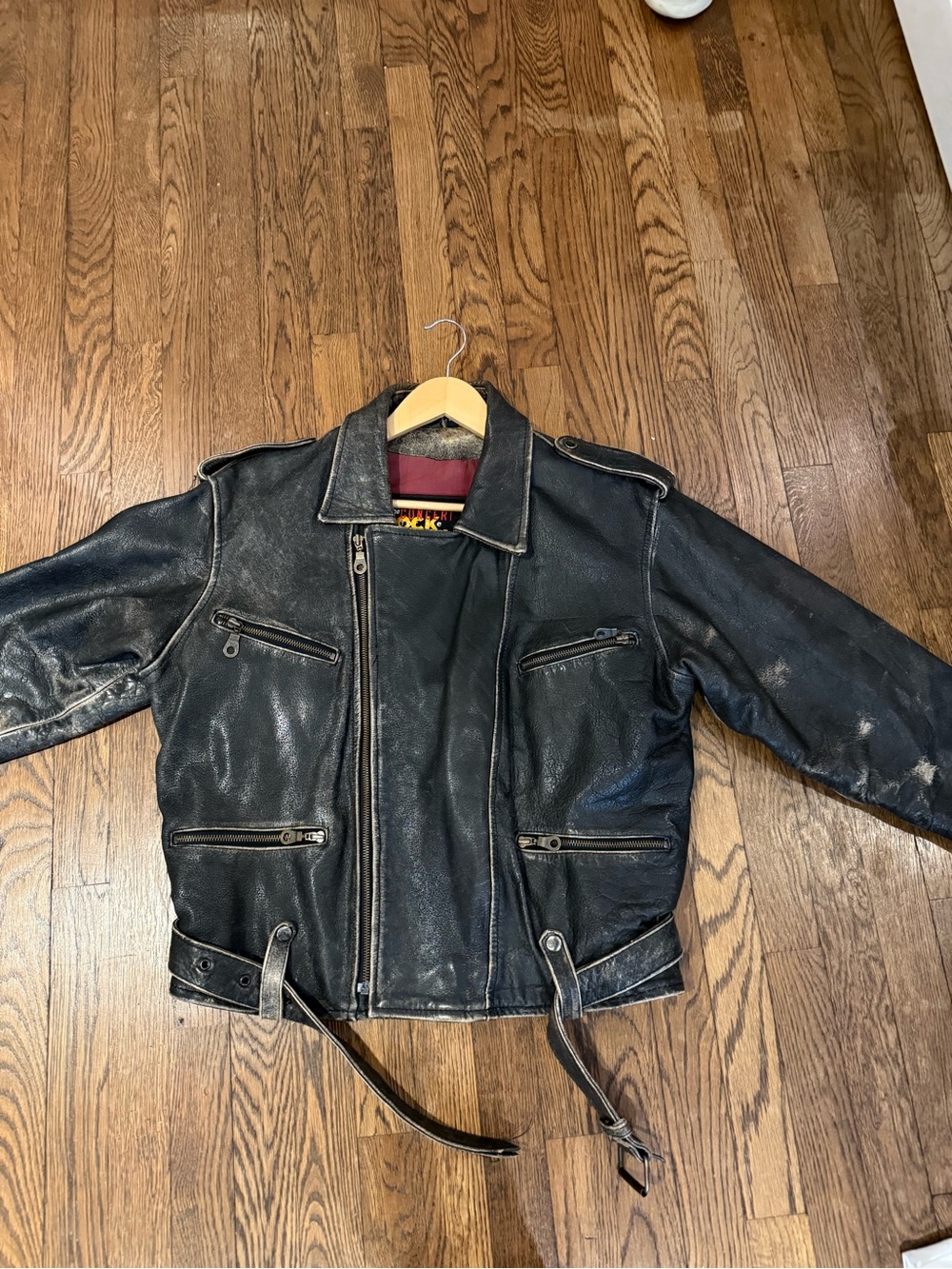Black Leather Biker Jacket - Classic Men's Motorcycle Style